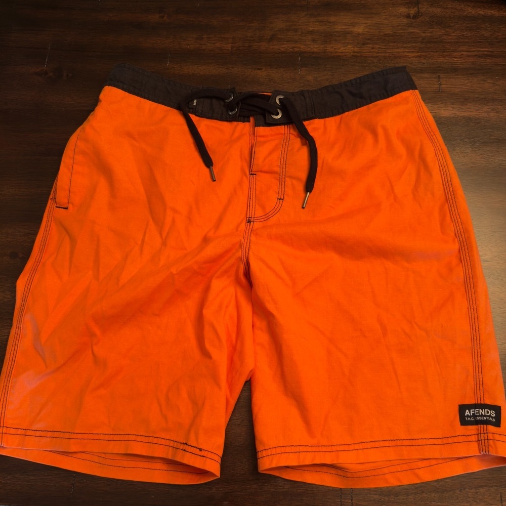 Afends Mens Board Shorts 32 Orange Drawstring Surf Swim #306 GemvieF